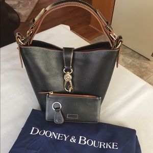 Dooney and Bourke Pebble Grain Black Hobo Bag